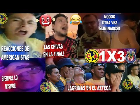 Thumbnail for REACCIONES DE AMERICANISTAS ENTRE LÁGRIMAS CON LA ELIMINACIÇON AMÉRICA VS CHIVAS (1-3) SE VA LA 14