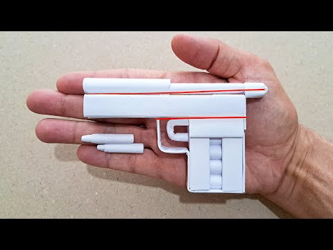 DIY - A4 KAĞITTAN MERMİ ATAN MİNİ TABANCA NASIL YAPILIR - ( PAPER POCKET GUN )