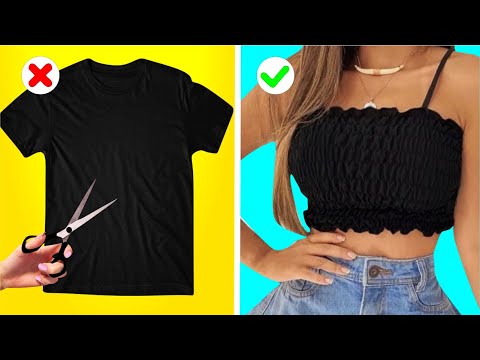 Thumbnail for 9 Ideias Brilhantes Fáceis para Transformar Roupas Velhas Em Novas |Calça jeans, vestido, camisa Diy
