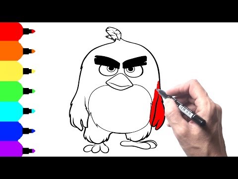 How to Draw Red from The Angry Birds Movie