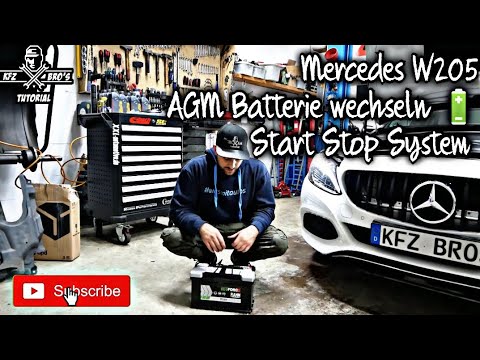 Mercedes W205 C180 | Batterie wechseln ???? | AGM | Start Stop System | Anleitung | Change Battery