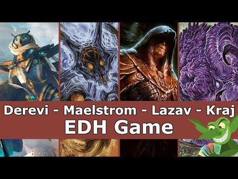 Thumbnail for Derevi vs Maelstrom Wandr vs Lazav vs Experiment Kraj EDH / CMDR game play for Magic: The Gathering