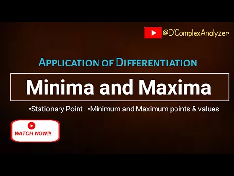 Application of Differentiation (3) - Minimum and Maximum points and values