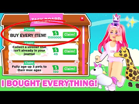 Thumbnail for I SPENT 23,722 ROBUX TO BUY EVERYTHING POSSIBLE IN ADOPT ME! HUGE ROBUX SPENDING SPREE