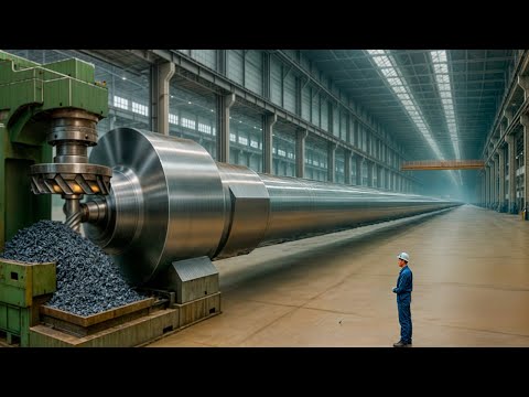 Thumbnail for Wie Wird Eine 100-Tonnen-Stahlwelle Gemacht? 20.000 Tonnen Druck & Feuer! ????⚙️????