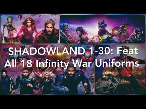 Shadowland 30 Floors 30 Characters: Feat All 18 Infinity war uniforms! - Marvel Future Fight