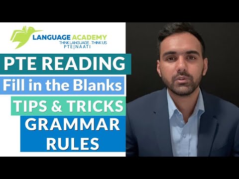 PTE READING Fill in the Blanks Tips Tricks and Strategies | Proven Grammar Rules | Language Academy