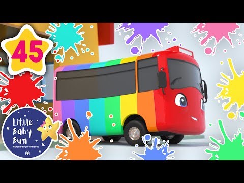 Learn Colors! - Rainbow Bus! | +More Baby Songs | Nursery Rhymes | Little Baby Bum