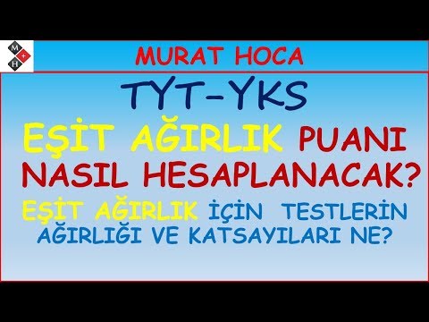 Thumbnail for TYT-YKS/ EŞİT AĞIRLIK Puanı Nasıl Hesaplanacak? Testlerin AĞIRLIKLARI ve KATSAYILARI Ne?