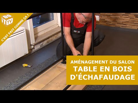 Thumbnail for Aménagement du salon: partie II - Table en bois d'échafaudage | C'est fait comme ça !