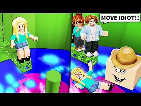 We wore HUGE Roblox hats to BLOCK PEOPLE IN GAMES...