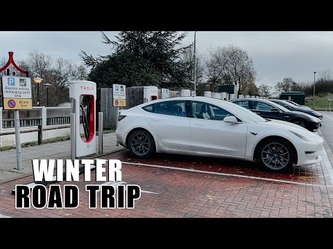 How Efficient is a Tesla Model 3 in Winter? (UK Road Trip)