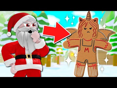 SANTA TURNED me into a GINGERBREAD MAN! | Roblox