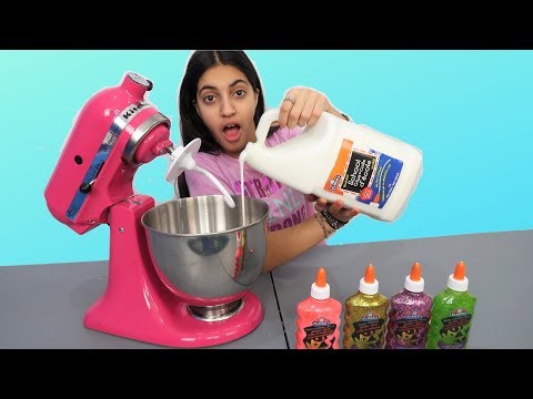 Making Giant Slime in a Mixer!
