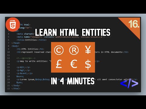 Learn HTML entities in 4 minutes ©️ | Code Dude