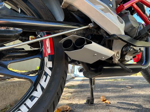Escapamento silencioso na 160 por baixo da moto!