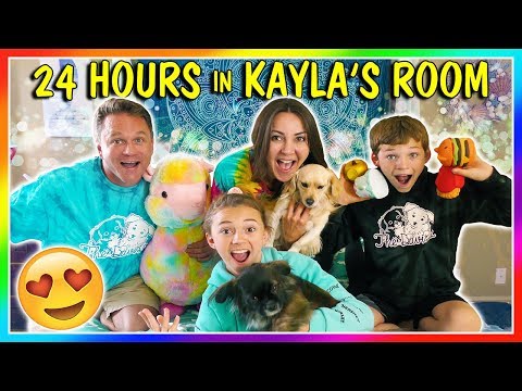 24 HOURS IN KAYLA&apos;S BEDROOM! | We Are The Davises