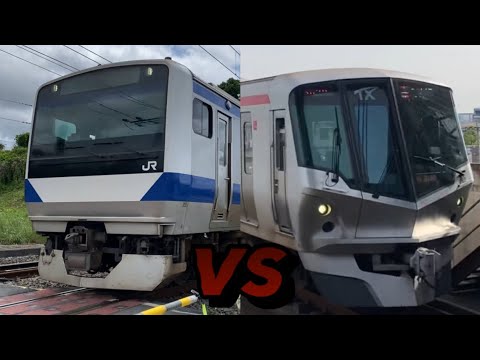 【爆走!】常磐線VSつくばエクスプレス 高速通過集(速度計付き)