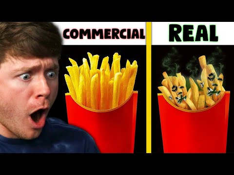 Reacting to COMMERCIALS vs REAL LIFE FOOD! (Crazy)