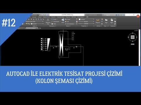 AUTOCAD İLE ELEKTRİK TESİSAT PROJESİ ÇİZİMİ (KOLON ŞEMASI ÇİZİMİ)
