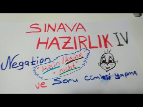 Thumbnail for Almancada Cümleleri olumsuz yapma ve soru cümlesi oluşturma
