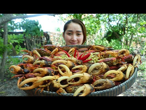 Yummy Rice Crab Feroniella Lucida Cooking Recipe - Yummy Eating Rice Crab - Cooking With Sros