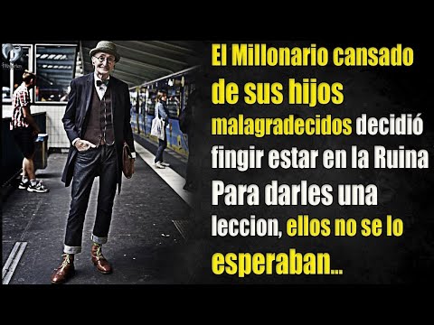 El Millonario Cansado de sus hijos Malagradecidos, Fingió estar en la ruina para darles una...