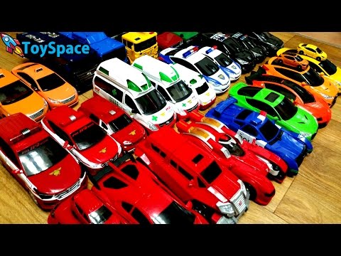 헬로카봇 모두 꺼내보자.펜타스톰 마이티가드 로드세이버 보유한 모든 카봇 자동차 장난감 변신 합체 동영상(HelloCarbot Transformation)[토이스페이스]