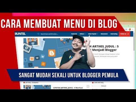 Tutorial Cara Membuat Menu Pada Blogger dan Blog Untuk pemula