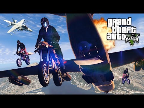 GTA 5 GUN RUNNING DLC -  FINAL MISSION w/ FLYING ROCKET BIKE & CARGO PLANE!! (New GTA 5 Online DLC)