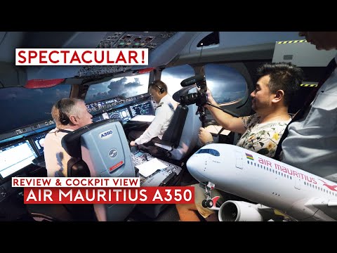 Spectacular Thunderstorm on Air Mauritius A350 (Flight Review &amp; Cockpit View)