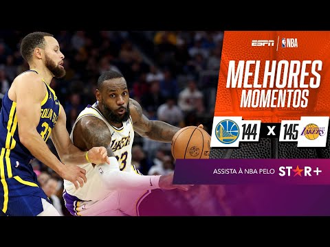 DUELO ÉPICO ENTRE LEBRON e CURRY e DUAS PRORROGAÇÕES na NBA | Warriors 144 x 145 Lakers