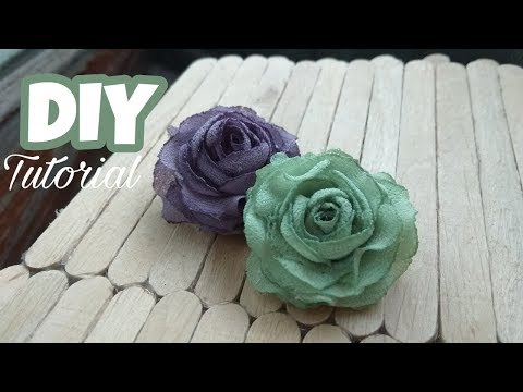 DIY || Cara Membuat Mawar Kriwil Dari Kain Perca Satin