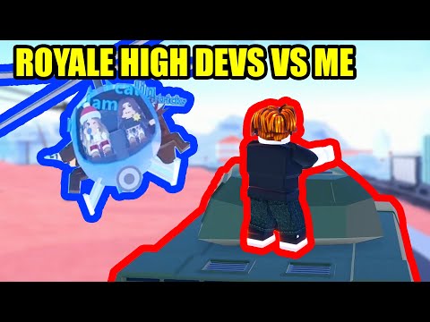 ROYALE HIGH DEVS try ARRESTING ME in Roblox Jailbreak