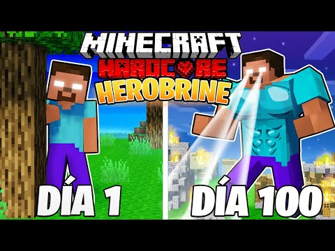 SOBREVIVÍ 100 DÍAS como HEROBRINE en MINECRAFT HARDCORE!