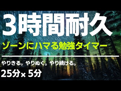 【ポモドーロ】集中しすぎて困る勉強タイマー3時間!さぼりたい気持ちに立ち向かい、自分自身に「やればできる」と言い聞かせよう。