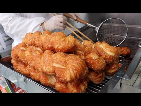 대왕 꽈배기 / giant twisted bread stick / korean street food