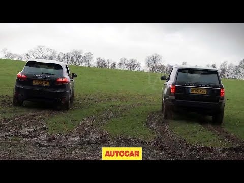 Thumbnail for Range Rover v Porsche Cayenne drag racing off road - autocar.co.uk