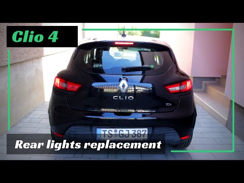Renault Clio 4 - Rear lights replacement | How to change side, brake, reverse, fog &amp; turn lightbulbs
