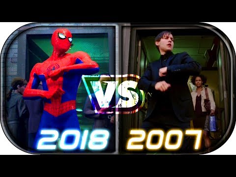 Thumbnail for Spider-Man: Into The Spider-Verse scenes compared to Spider-Man Trilogy 2002 2004 2007 2018 vs 2019