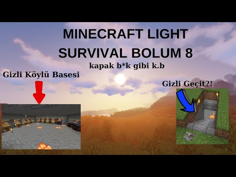 GIZLI KOYLU YERI ???????????? /MINECRAFT SADE SURVIVAL/ BOLUM 8