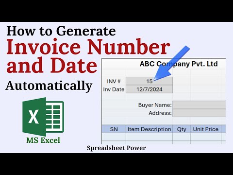 Thumbnail for How to Auto Generate Invoice Number and Date in Excel