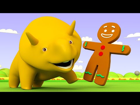 Lerne mit Dino - Lerne Zahlen mit Lebkuchenmännern - Dino dem Dinosaurier ???? Lehrreiche Cartoon