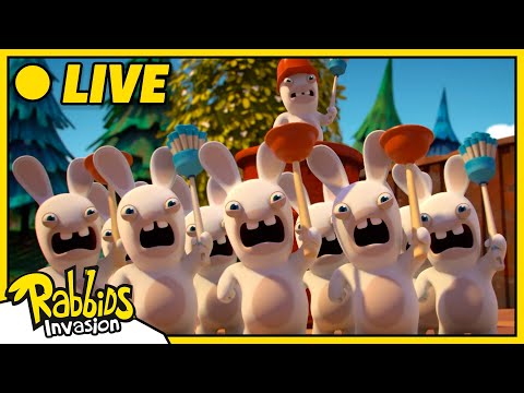 Thumbnail for [LIVE ????] Rabbids Invasion | Watch out for the Rabbids! | Cartoon For Kids