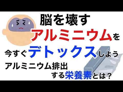 脳を壊すアルミニウムを今すぐデトックスしよう!アルミニウムを排出させる栄養素とは?【栄養チャンネル信長】