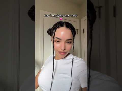 Thumbnail for Trying out different box braids hairstyles on my natural hair ???? #shorts