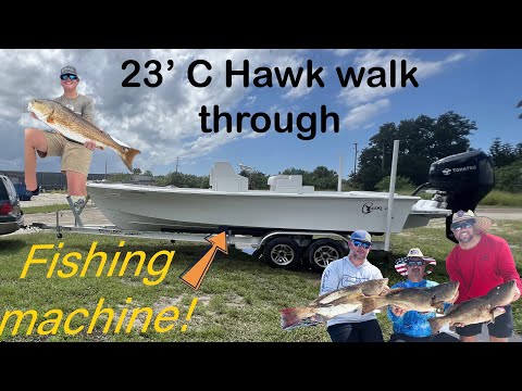 Two week review and walk through of 23&apos; C Hawk boat!