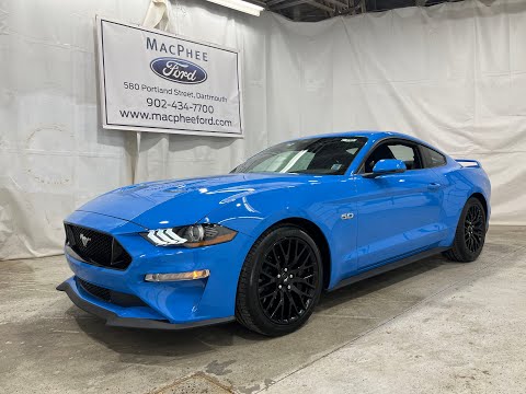 Grabber Blue 2022 Ford Mustang GT COUPE PREMIUM Review - MacPhee Ford