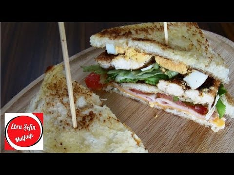 Atıştırmalık Tarifler : KULÜP SANDVİÇ (Club Sandwich) Tarifi / Soğuk Sandviç / Ebru Şefin Mutfağı