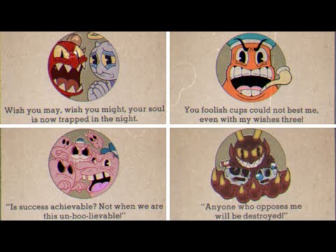 Thumbnail for All Game Over Screens & Boss/Level Quotes in Cuphead and Cuphead DLC